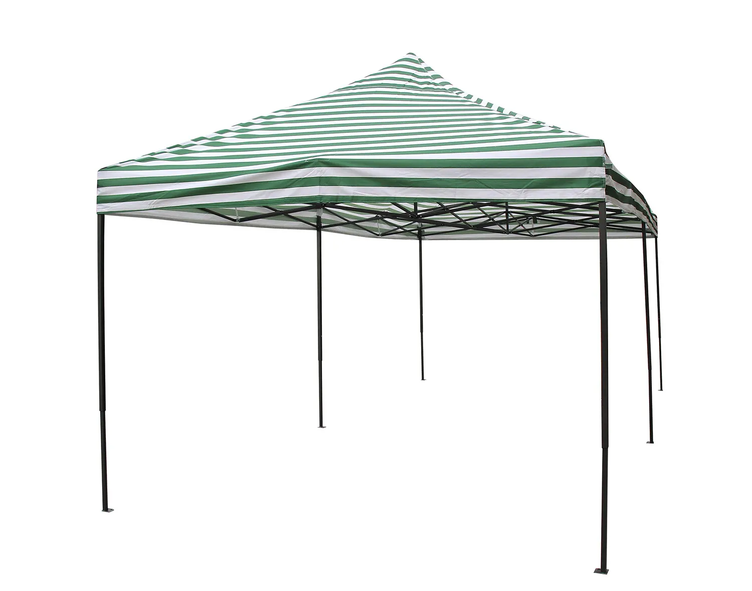All Seasons Gazebos Robusto 3x6 m gazebo pieghevole strisce verdi imperm.