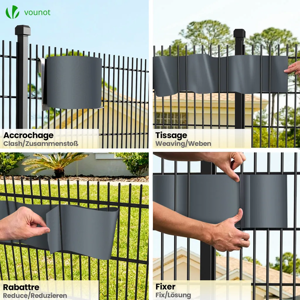 VOUNOT Frangivista PVC 19cm x 140m antracite occultante