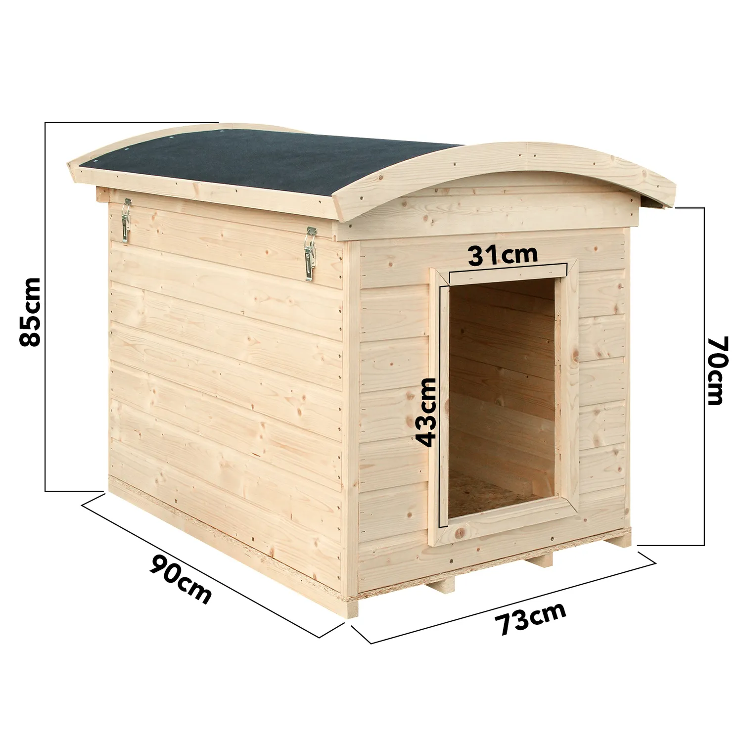 Timbela M405 Cuccia per Cani in Legno 73x90 Taglia M