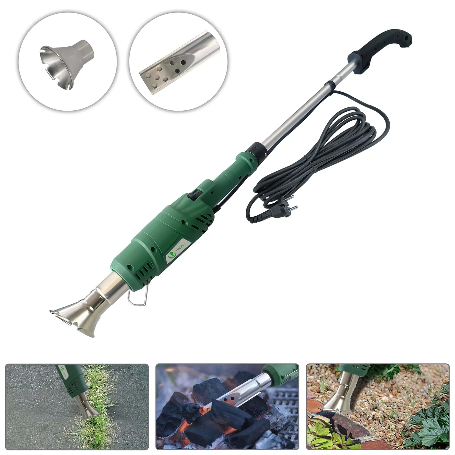 VOUNOT Diserbante elettrico 2000W con cavo 5 m
