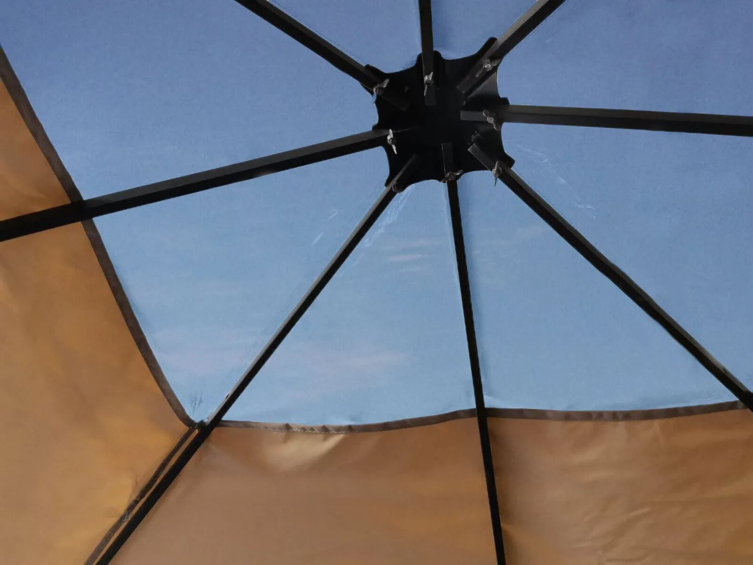 Quick Star tetto ricambio gazebo 3x3 trasparente beige impermeabile