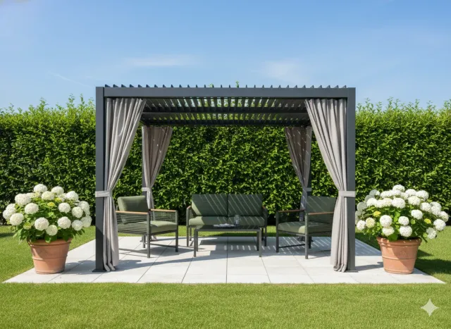 Giardini di Maggio Magnolia set tende grigio chiaro 3x4 m