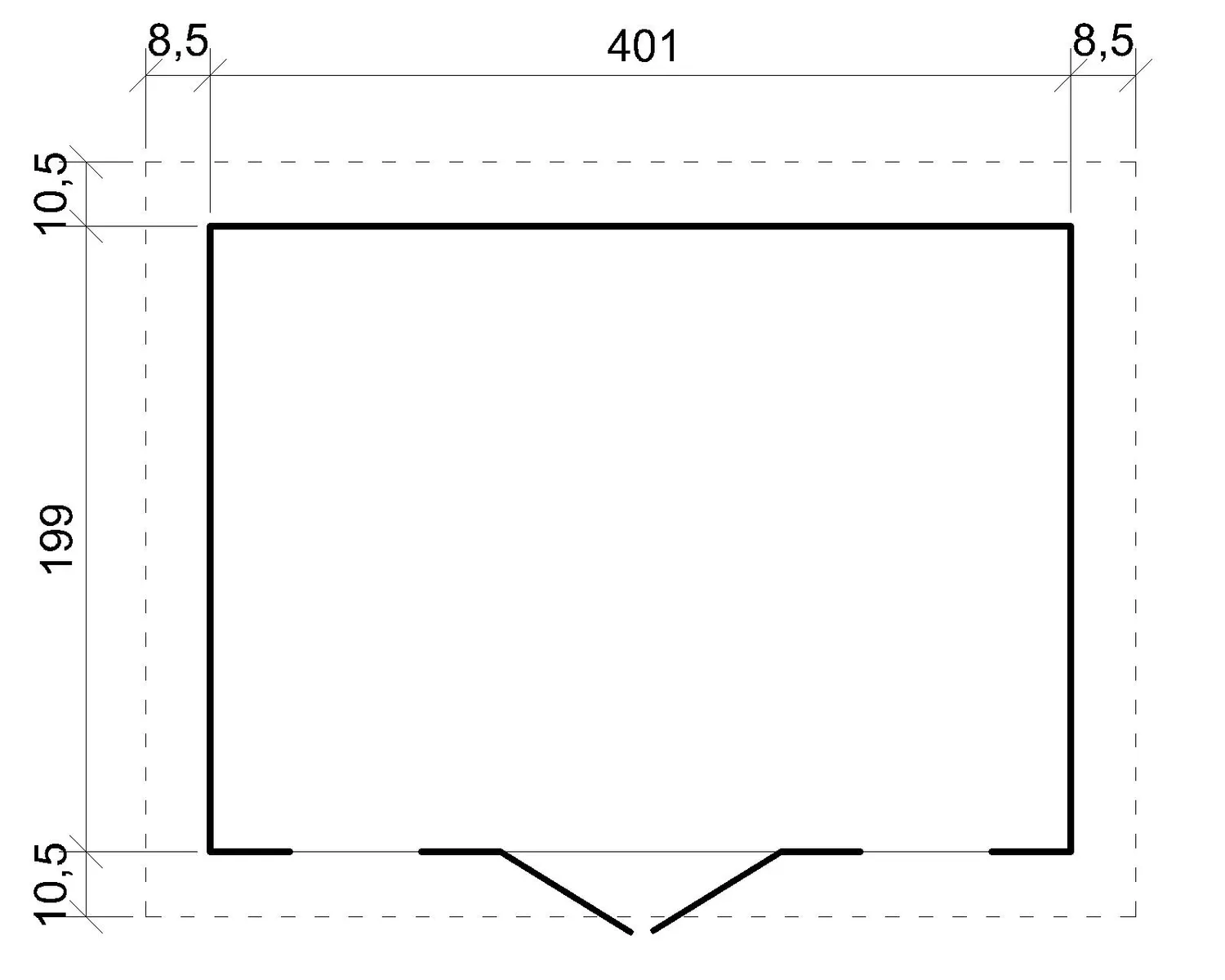 Timbela M332 casetta pannelli 401x199 cm 8 m²