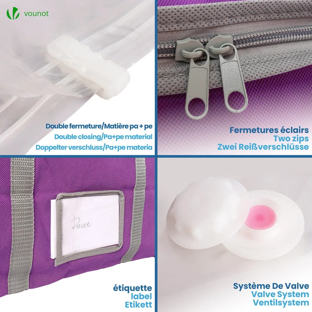 VOUNOT Kit Sottovuoto 9pz con Pompa Salvaspazio Vestiti