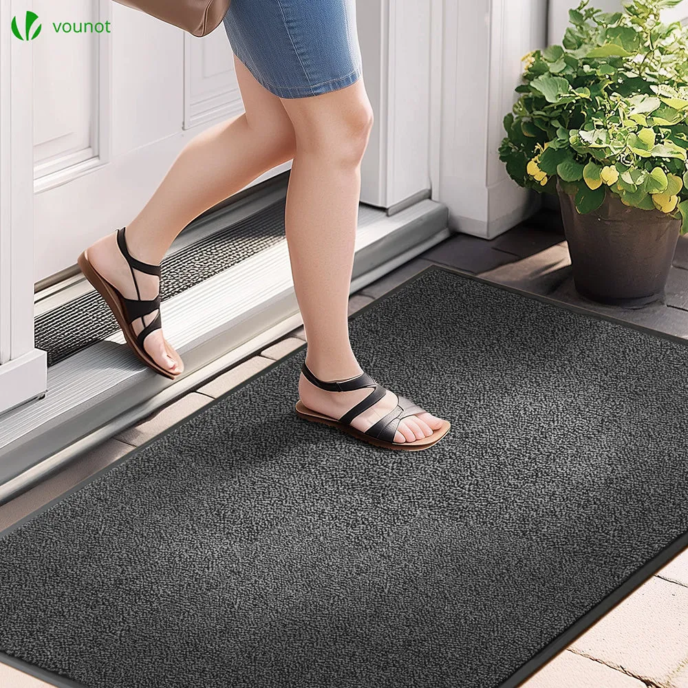 VOUNOT Zerbino ingresso 90x120cm grigio-nero antiscivolo