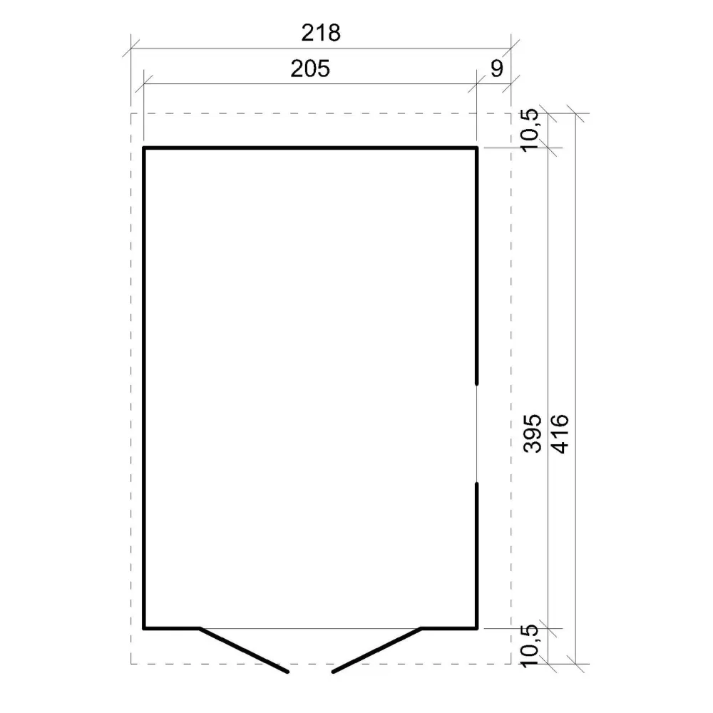 Timbela M340A casetta legno 205x395 cm 8 m²