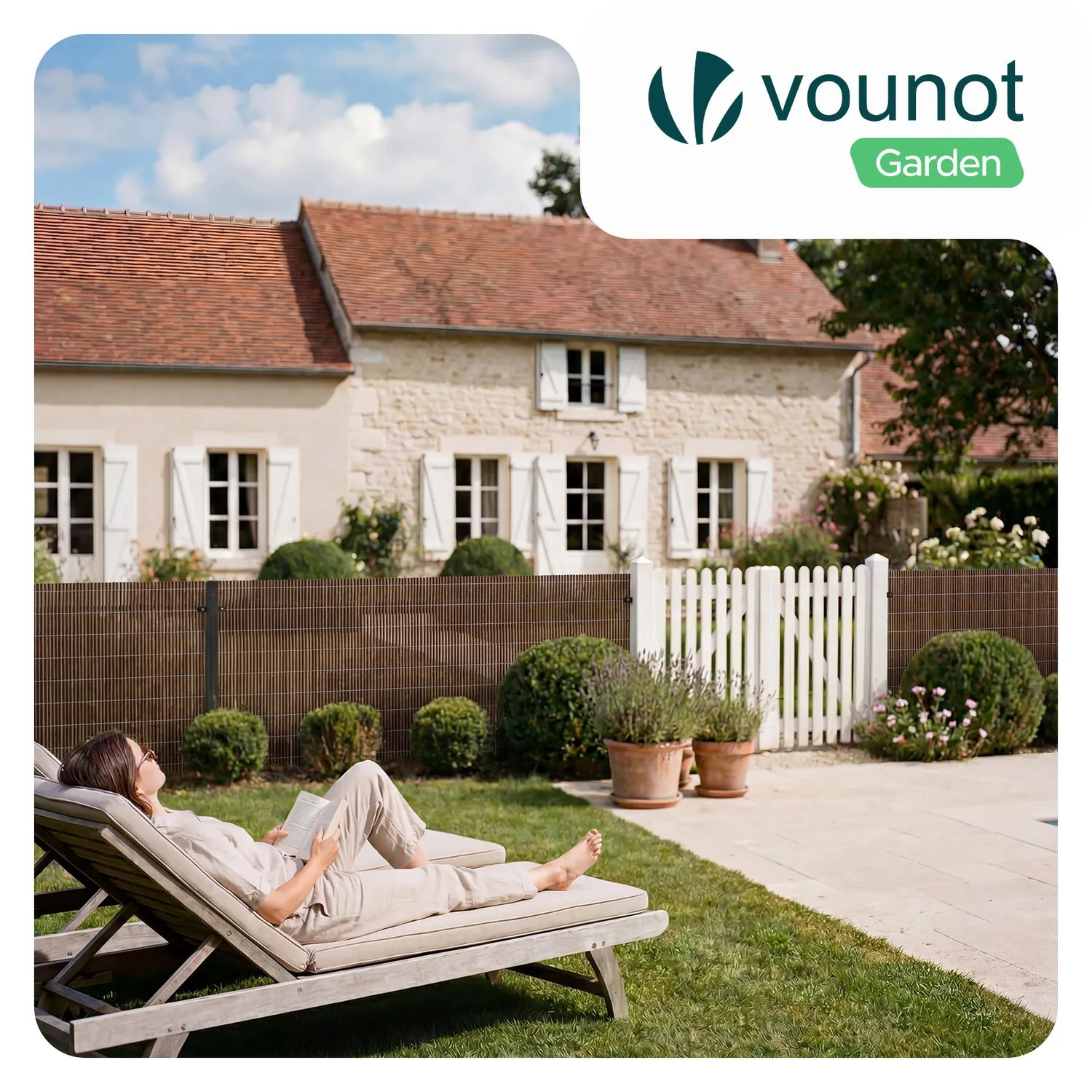 Vounot Caniccio PVC 100x500cm Effetto Vimini Marrone