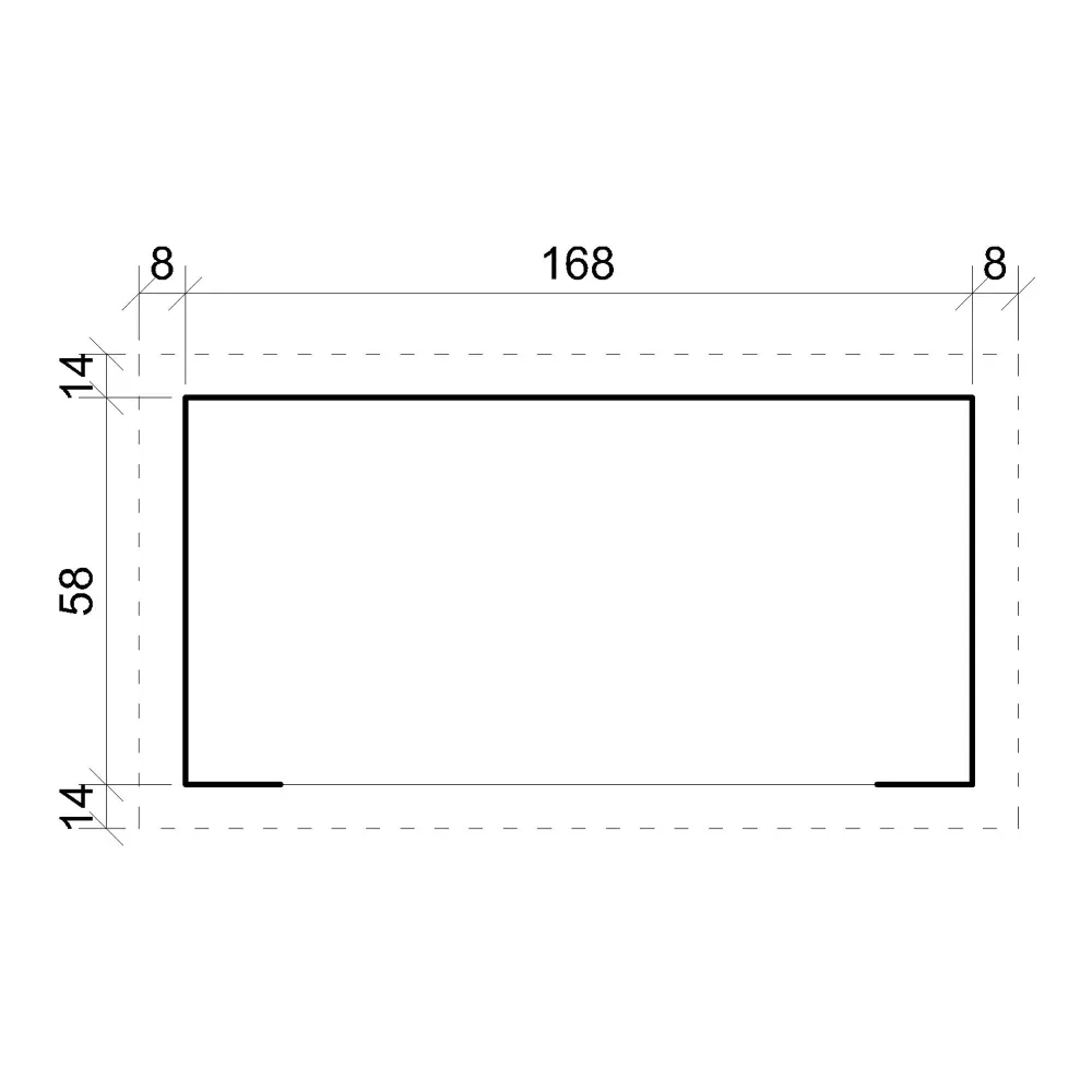 Timbela M201 legnaia legno 168x70 da 1,75 m3