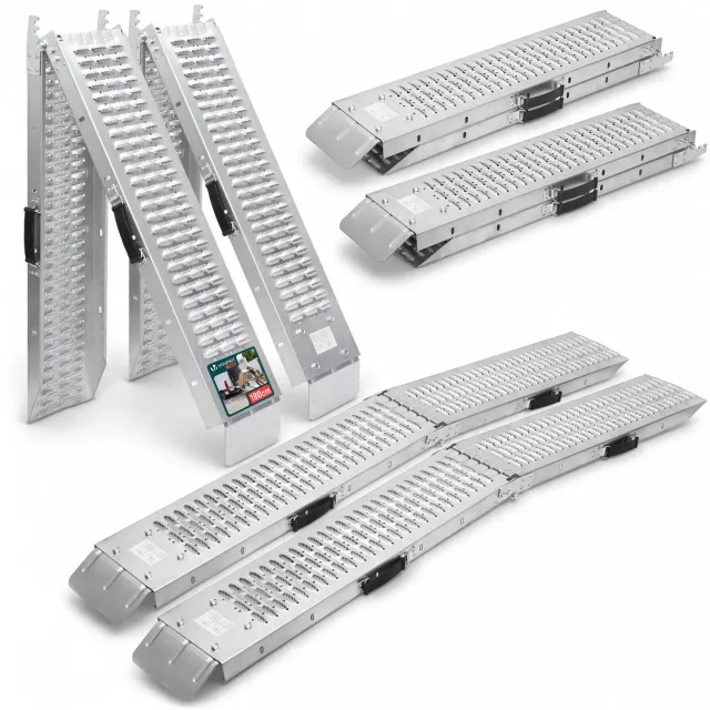 VOUNOT Rampe Carico Pieghevoli 186cm Acciaio 2 Pezzi