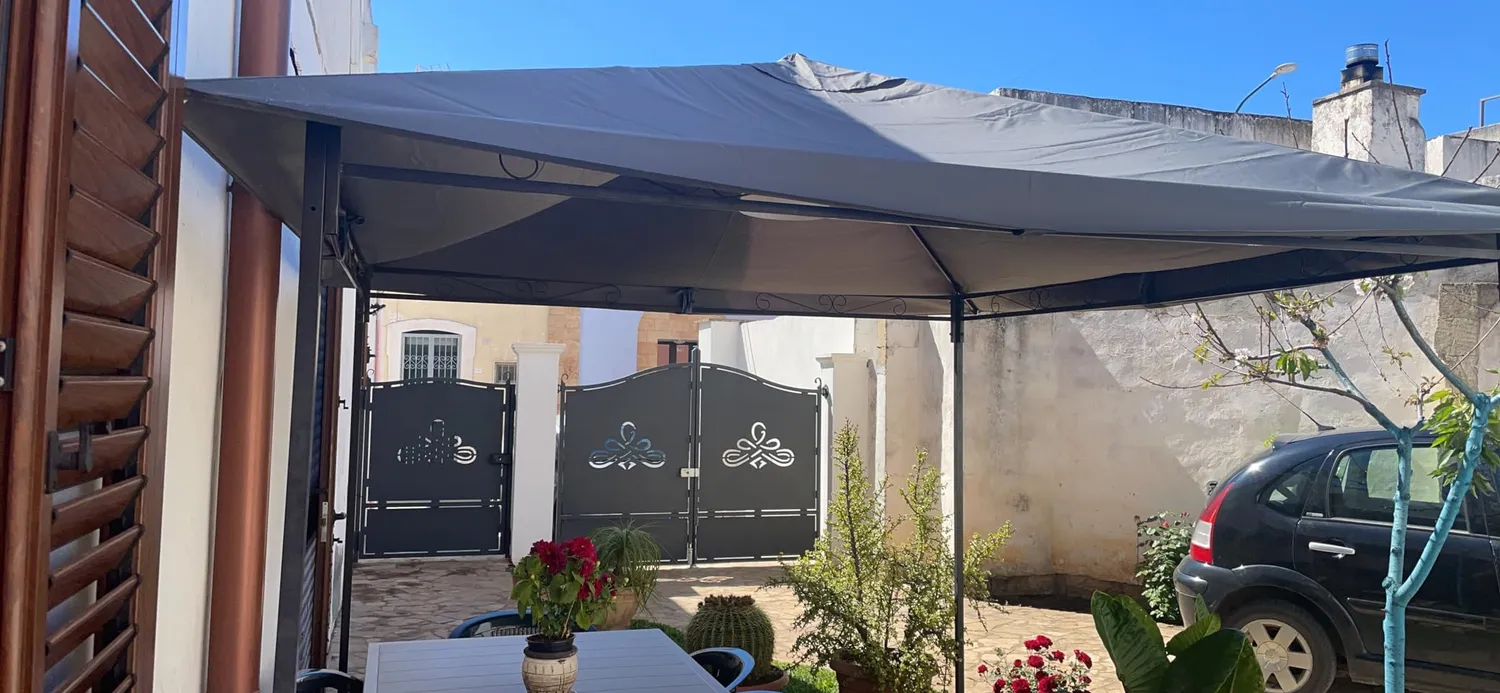 QUICK STAR tetto gazebo 3x3 m 297x297 cm beige ventilato
