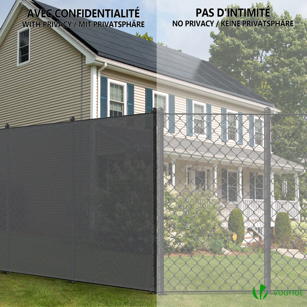 VOUNOT telo frangivista 1,8x20 m grigio HDPE 150g occultante