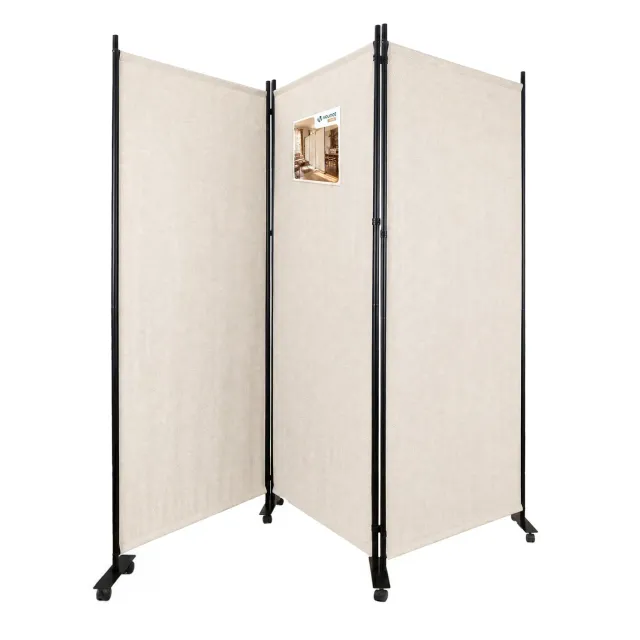VOUNOT Paravento interno 3 pannelli 262x180 cm beige