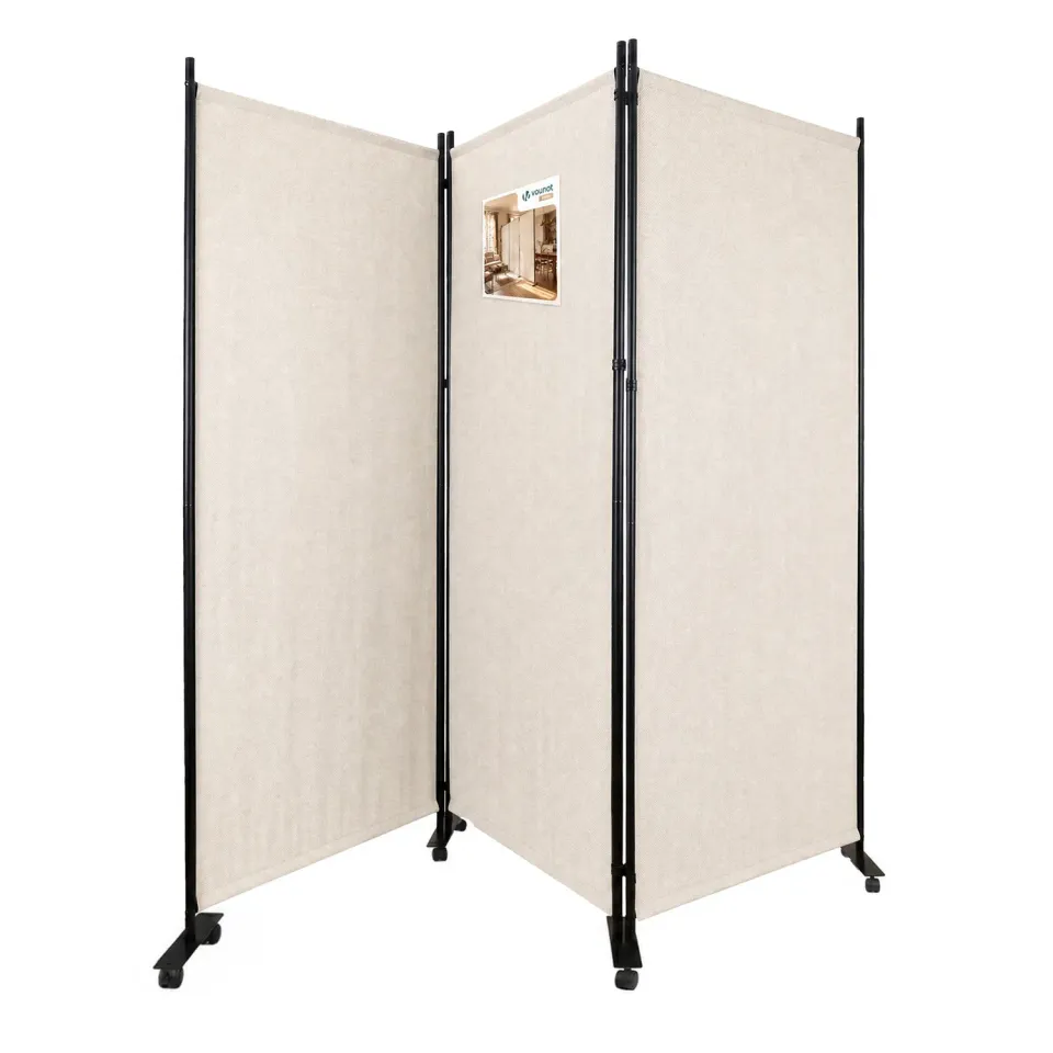 VOUNOT Paravento interno 3 pannelli 262x180 cm beige