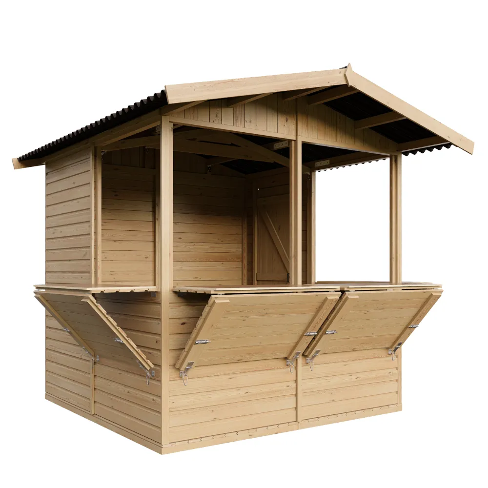 Timbela M149B chiosco legno 205x199 cm 4 m² 4 vetrine