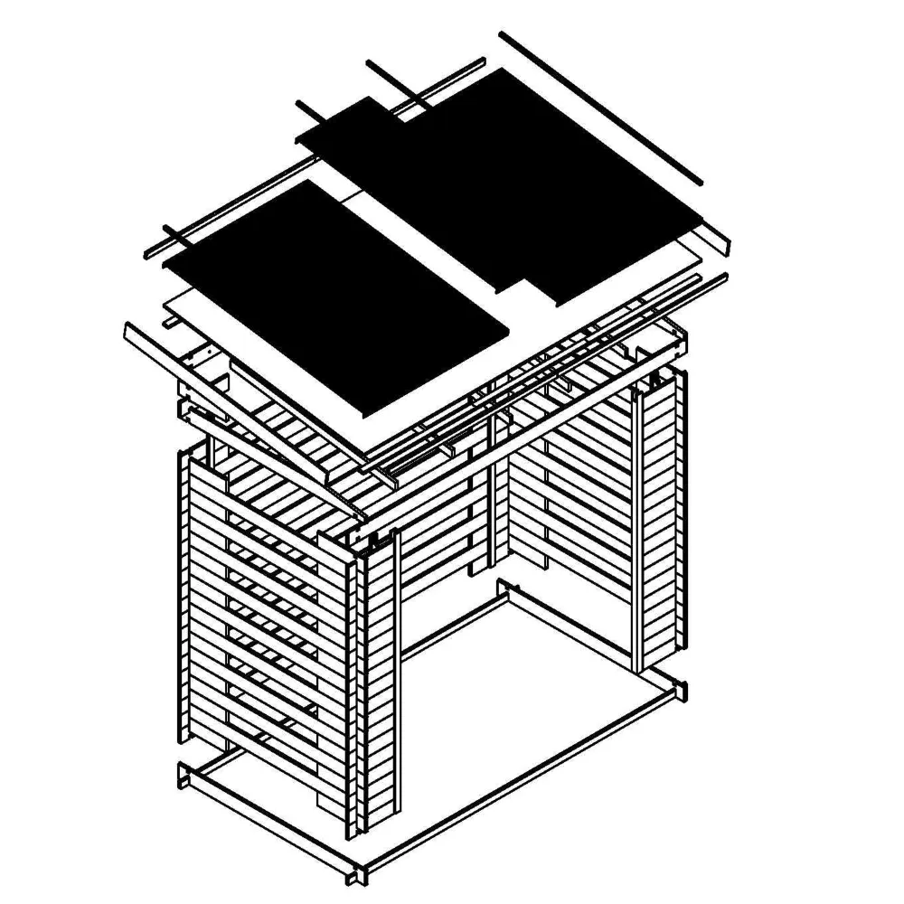 Timbela M202 Legnaia in Legno 228x130 da 4m³