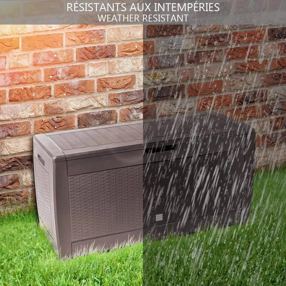 Vounot baule contenitore esterno 310L marrone effetto rattan