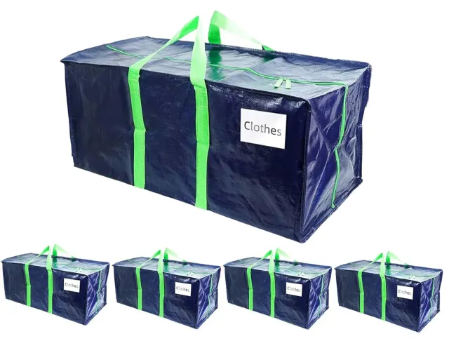 VOUNOT Sacchi Trasloco Blu 88L 5 Pezzi 25Kg