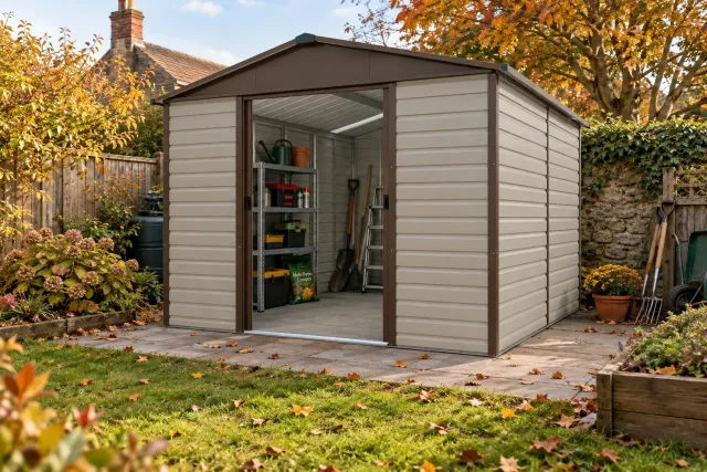 Yardmaster Shiplap 10x12 casetta metallo marrone