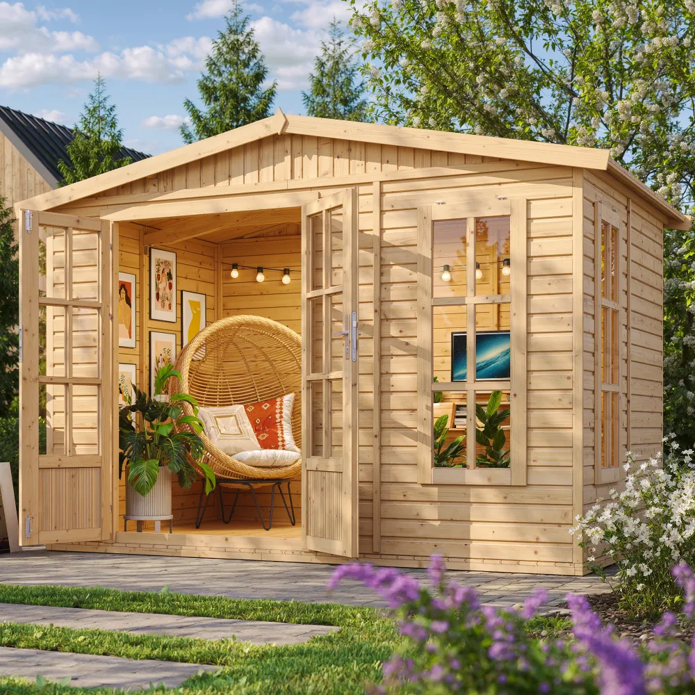 Timbela M334FB casetta legno 303x199 cm 6 m² luminosa