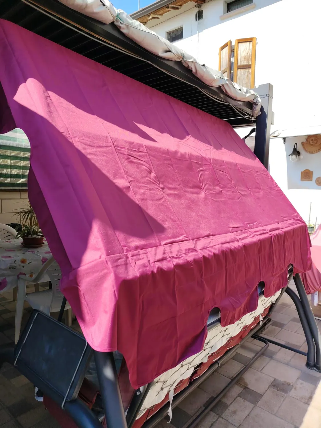 QUICK STAR telo dondolo 3 posti 200x145 cm beige UV50