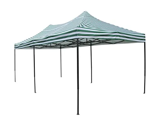 All Seasons Gazebos Robusto 3x6 m gazebo pieghevole strisce verdi imperm.