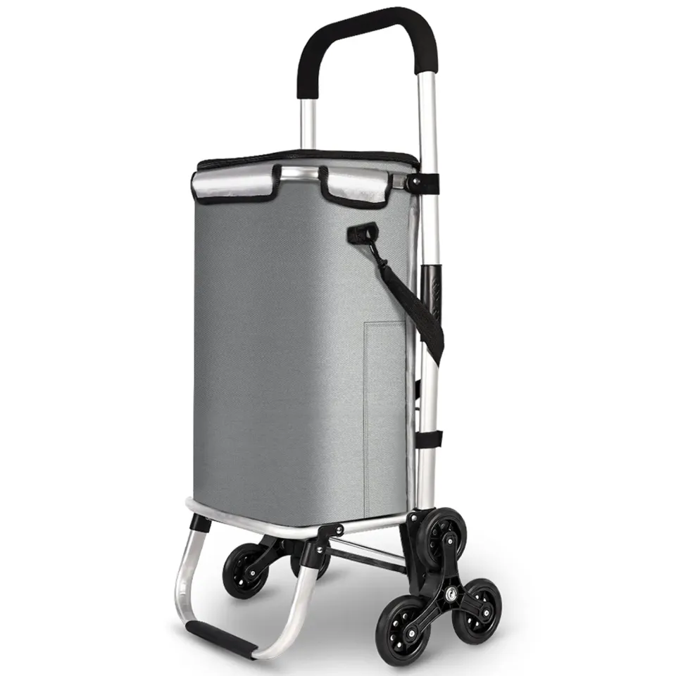 Vounot carrello spesa saliscale isotermico 58L grigio