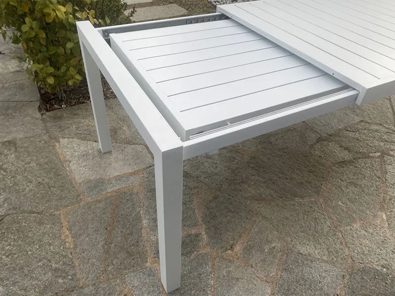 Giardini di Maggio Alissa White set pranzo da esterno allungabile 7 pz