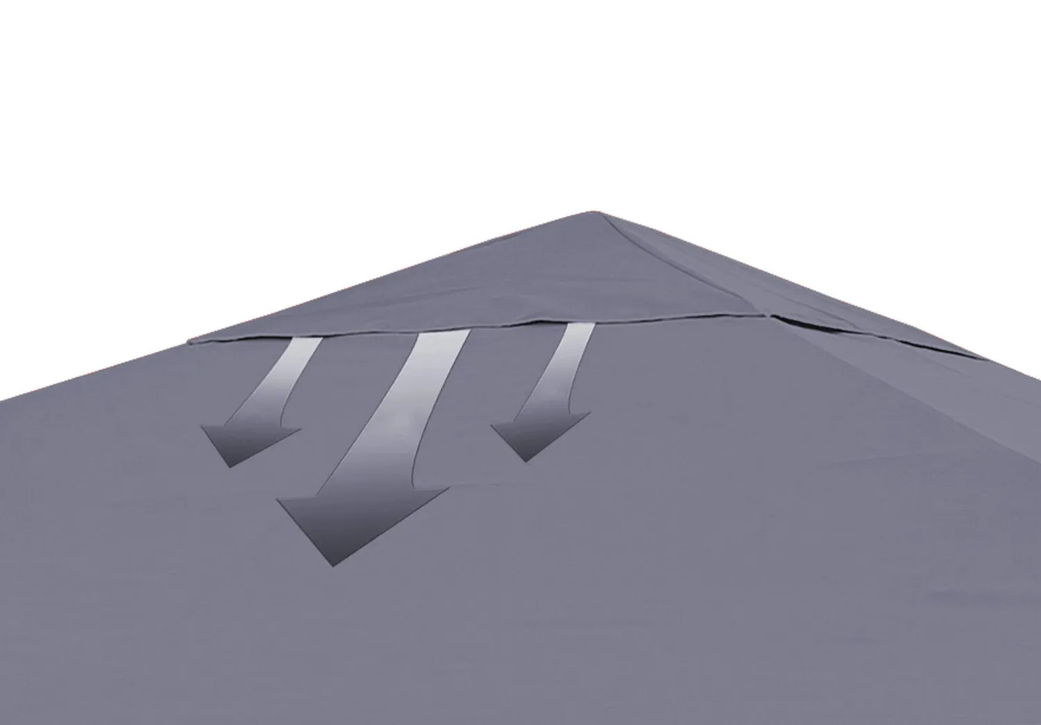 Quick Star tetto ricambio gazebo 3x3 m grigio 260 g