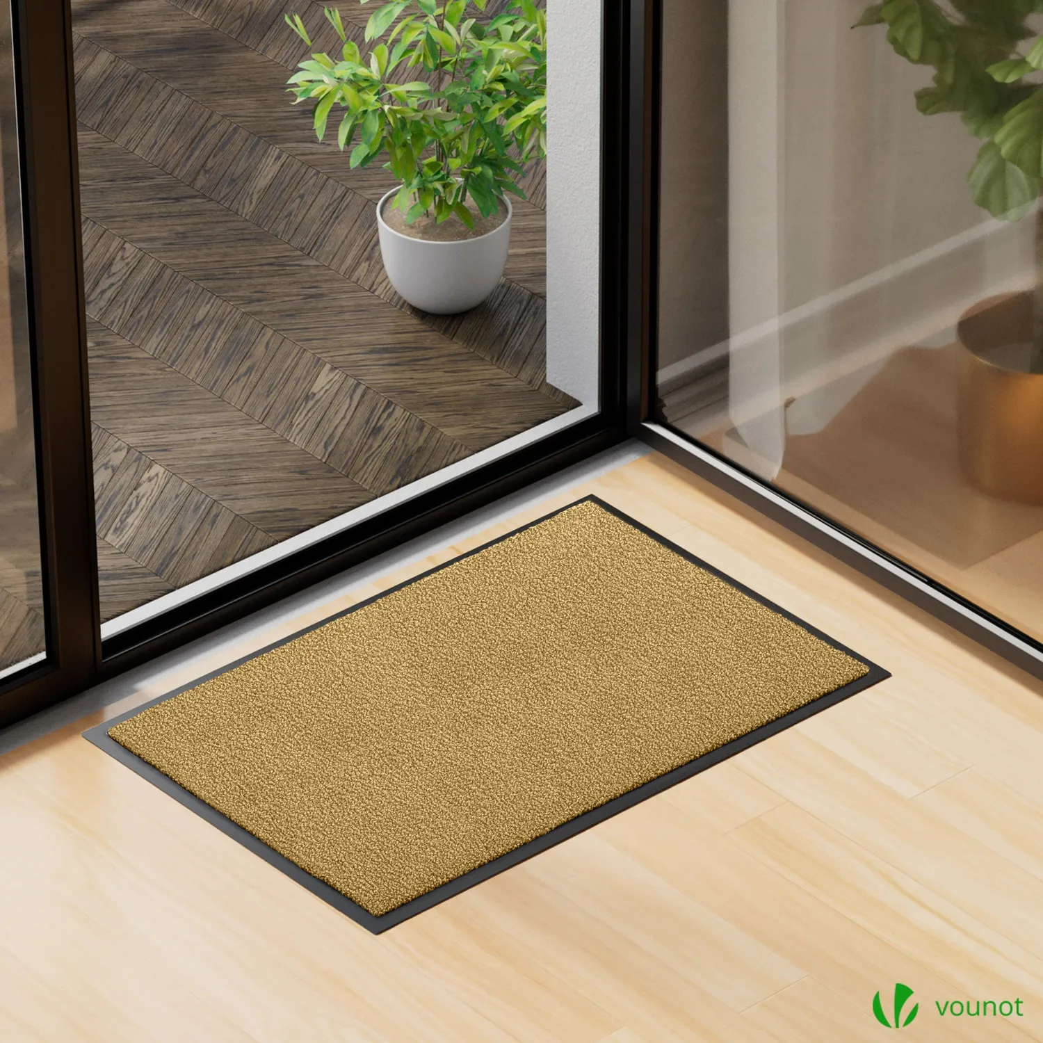 VOUNOT zerbino ingresso 60x90 cm beige antiscivolo