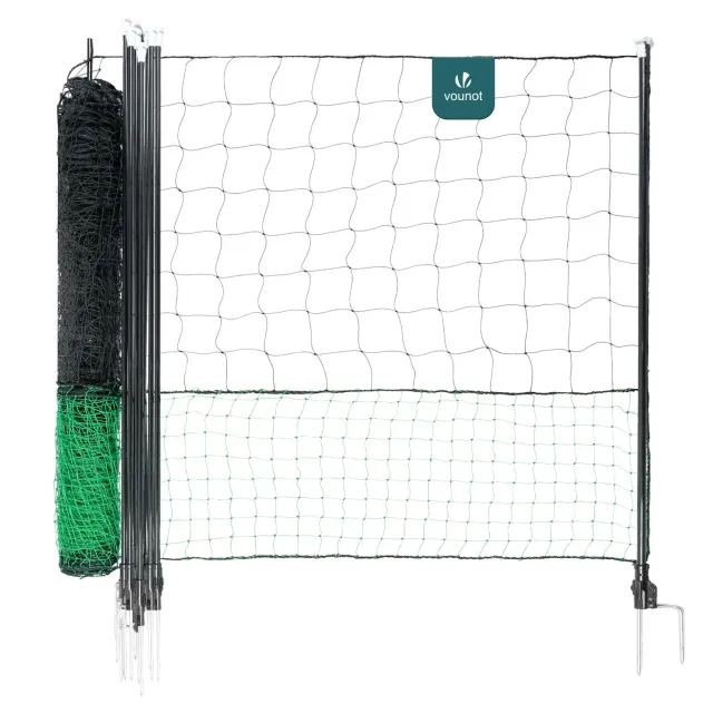 VOUNOT rete per polli verde 30 m con picchetti