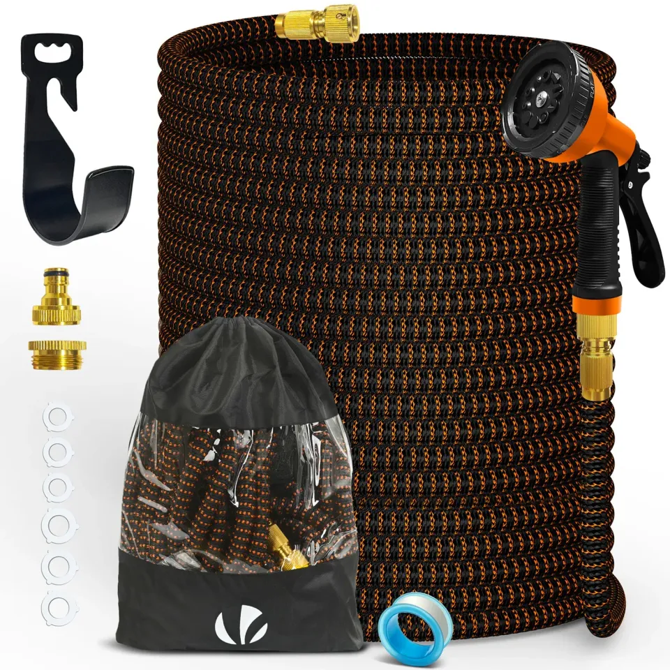Vounot Tubo Giardino Estensibile 45m Arancione Accessori