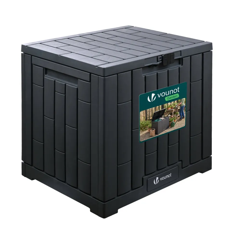 VOUNOT Baule Giardino 126L Antracite 56x44x53 cm Chiusura