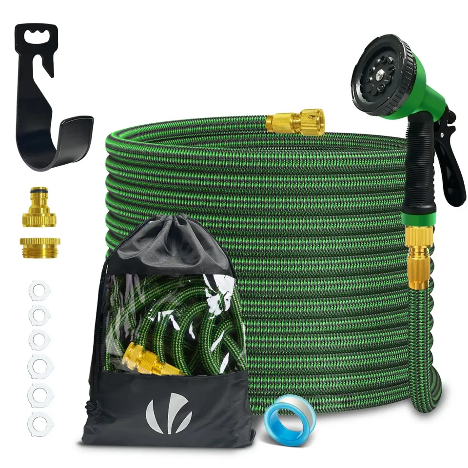 VOUNOT tubo giardino estensibile verde 15 m 10 getti