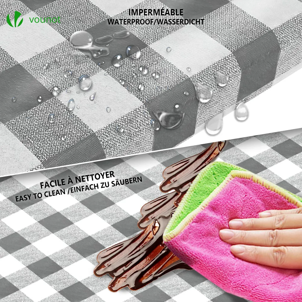 VOUNOT Tovaglie Tavolo e Panche PVC Ceramica 3 pezzi