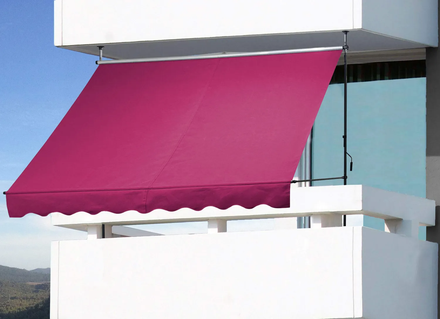 Quick Star tenda a morsetto 200x130 cm bordeaux senza fori