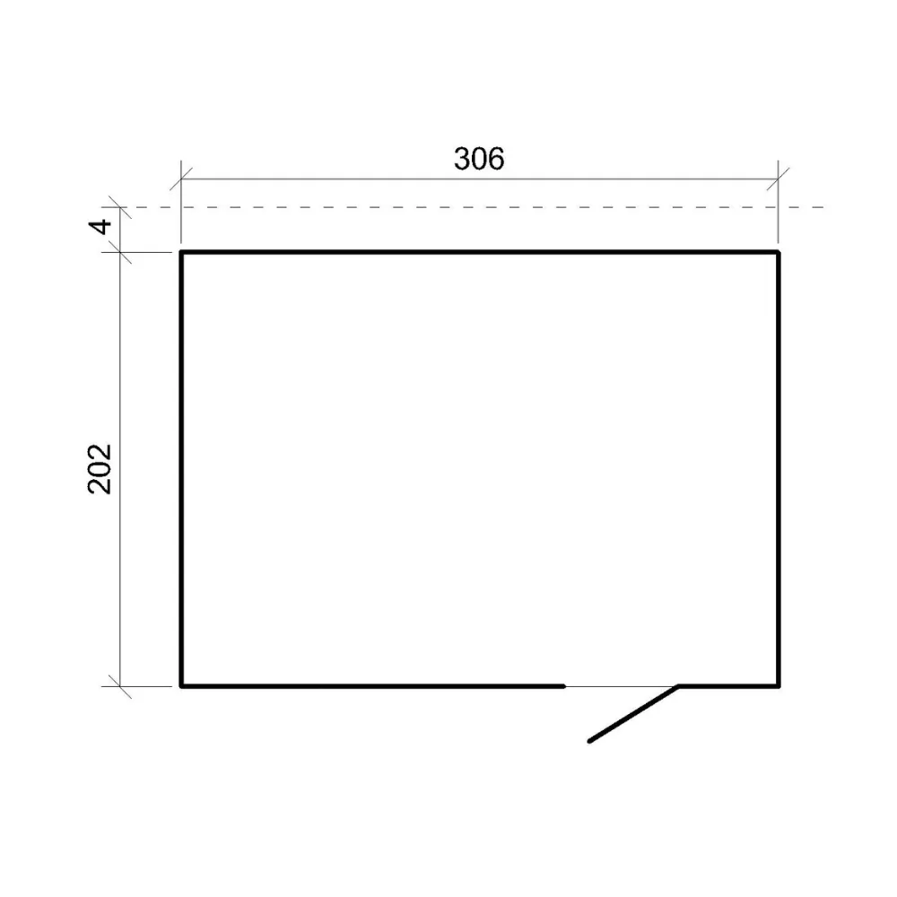 Timbela M326F2 casetta da giardino 306x202 cm 6,18 m² serratura
