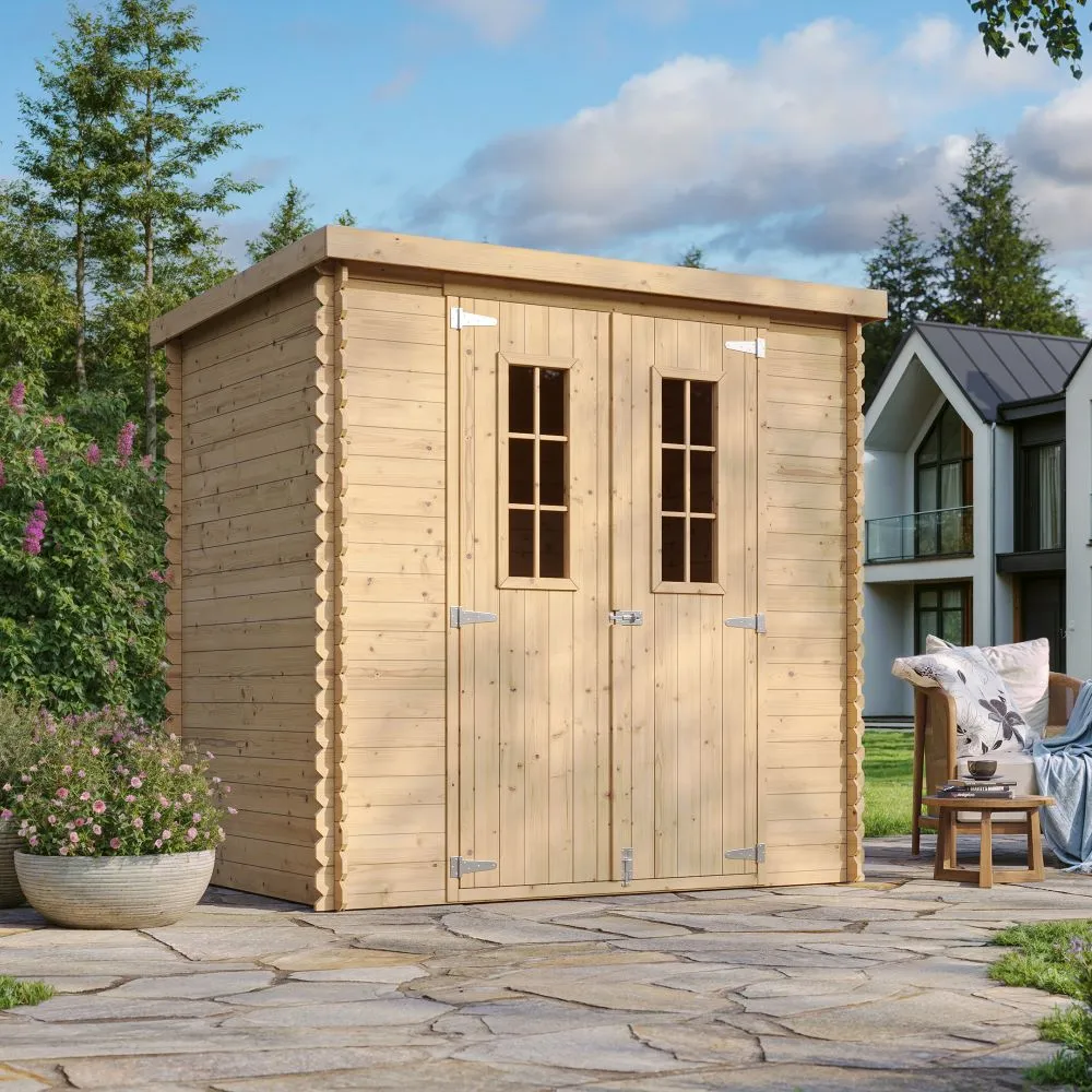 Timbela M311C casetta legno 200x130 cm 2 m² porte doppie
