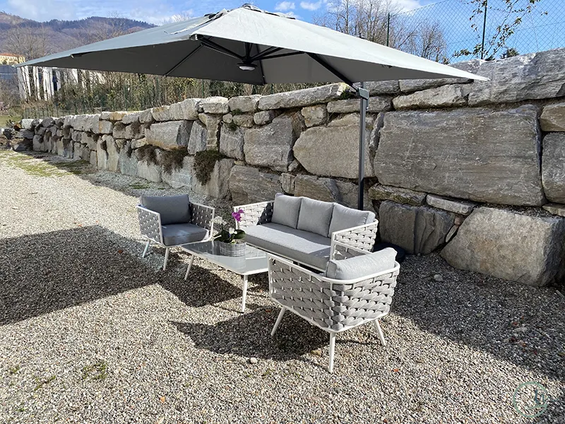 Giardini di Maggio Iris ombrellone a sbraccio 3x3 m con LED