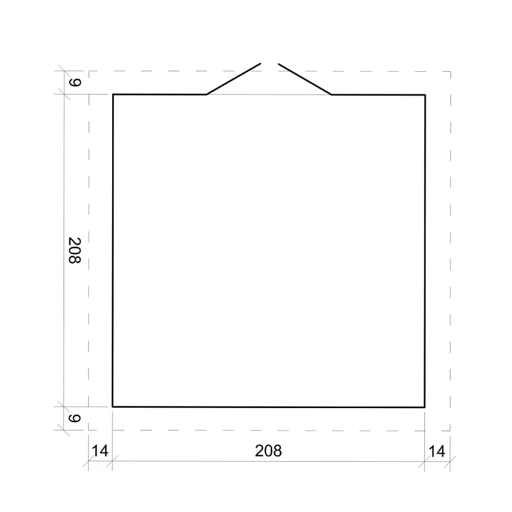 Timbela M369 casetta legno 220x220 cm 4 m² con finestre