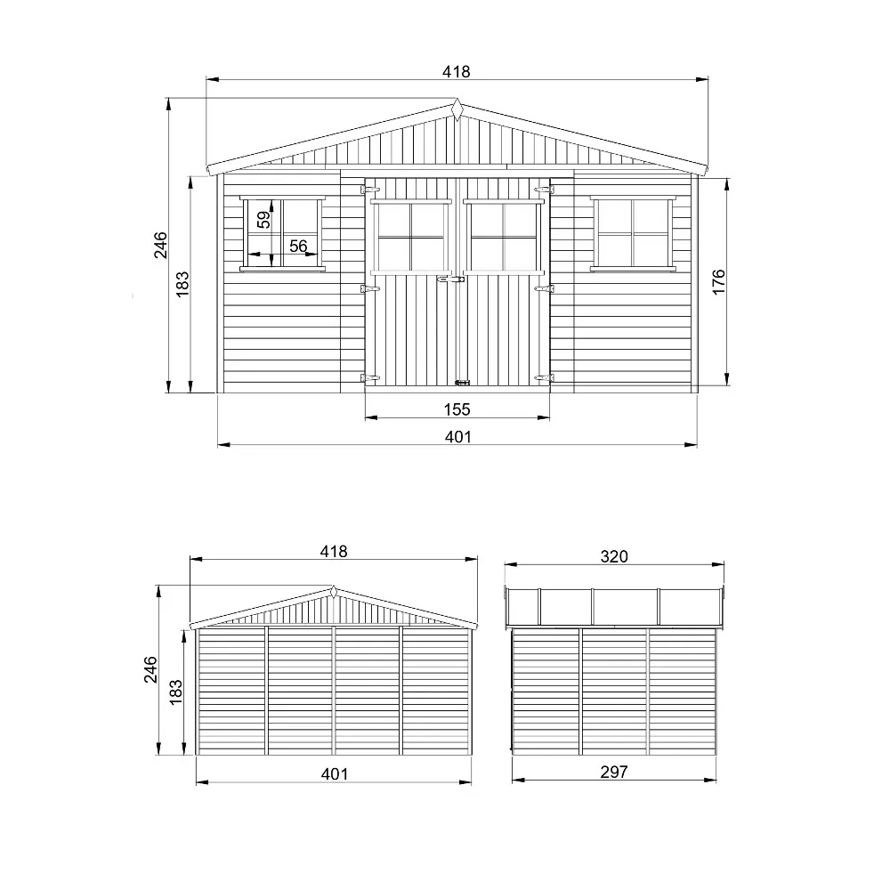 Timbela M331 casetta pannelli 401x297 cm 12 m2 doppia