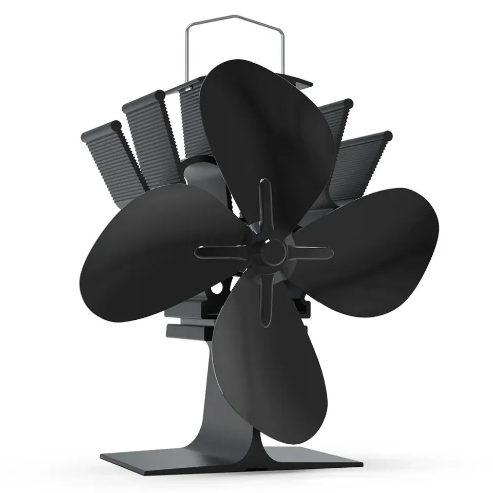 VOUNOT Ventilatore Stufa a Legna 4 Pale Termoelettrico Silenzioso