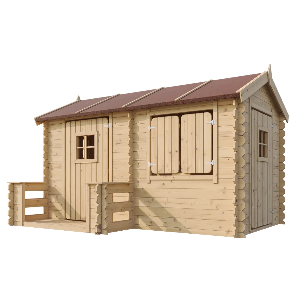 Timbela M503 casetta legno bambini 223x164 cm certificata