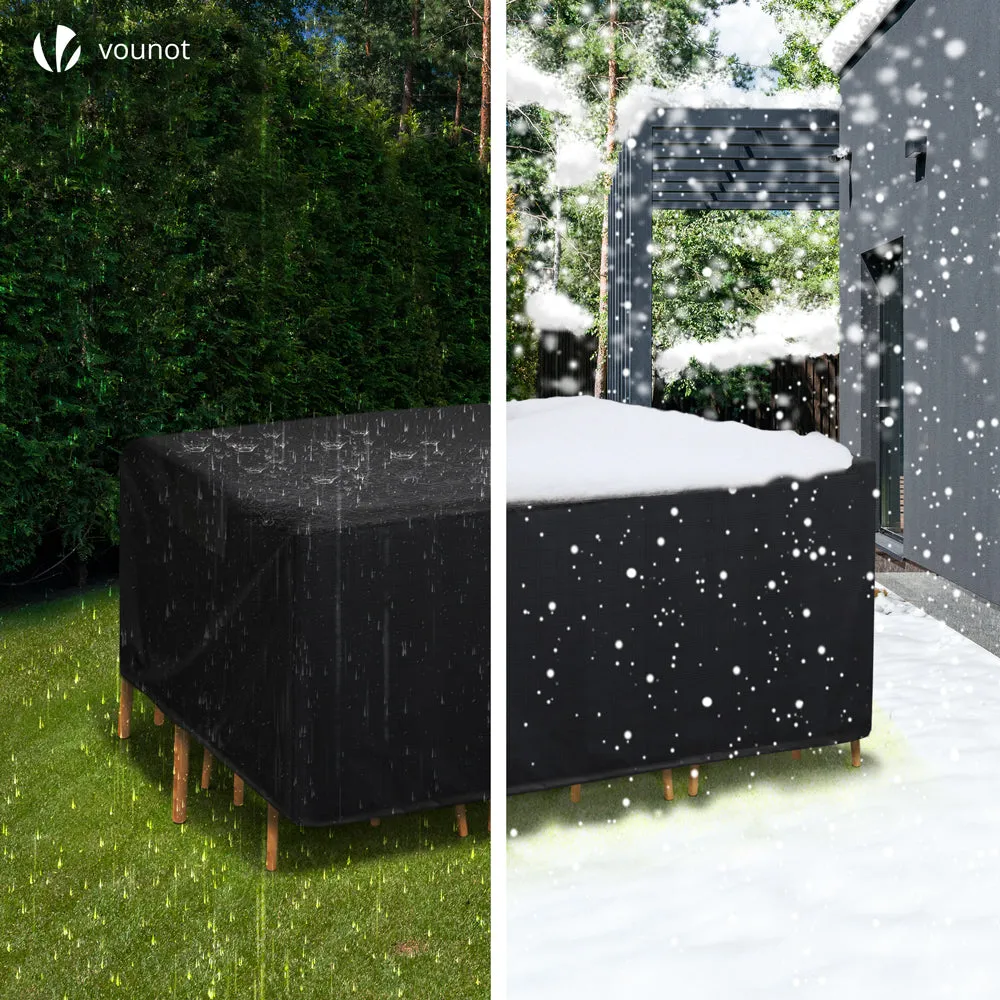Vounot telo copertura divano giardino 213x132 cm nero 420D
