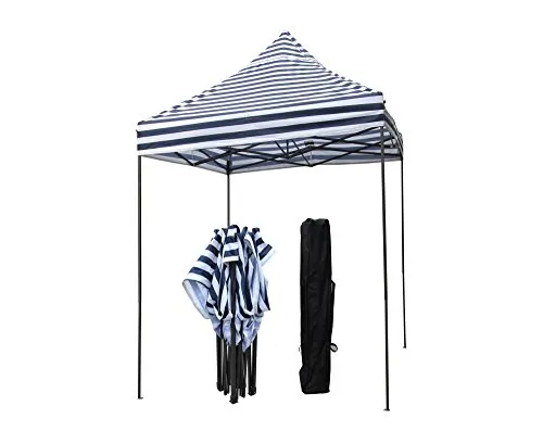 All Seasons Gazebos Robusto 2x2 m gazebo pieghevole strisce blu impermeabile