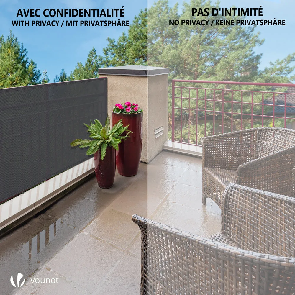 VOUNOT Telo frangivista 1,5x10 m antracite 150 g/m²