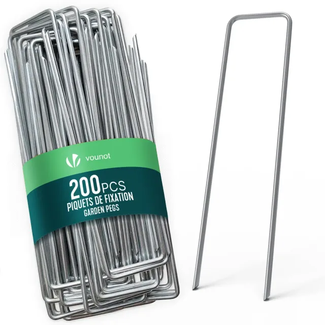 VOUNOT Picchetti U 150x30mm Acciaio 200 Pezzi