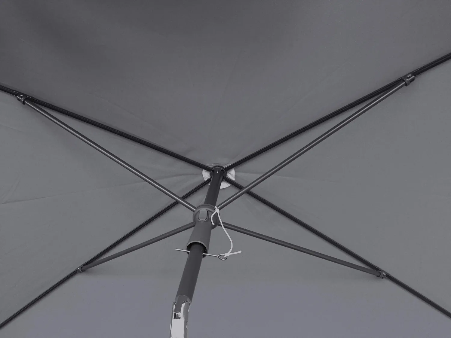Quick Star ombrellone da balcone 2x1,25 m grigio pieghevole