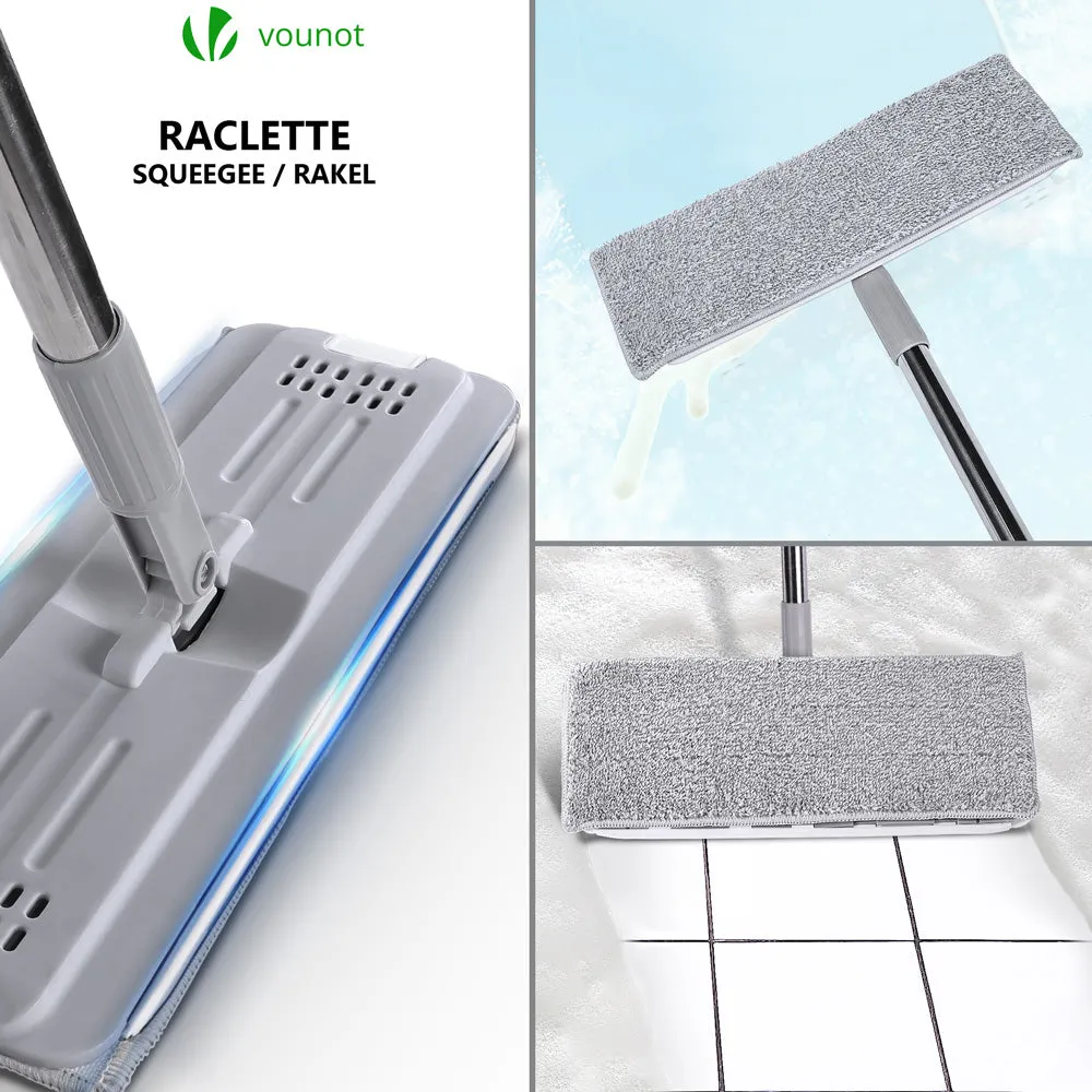 VOUNOT Mocio piatto con secchio strizzatore 6 panni