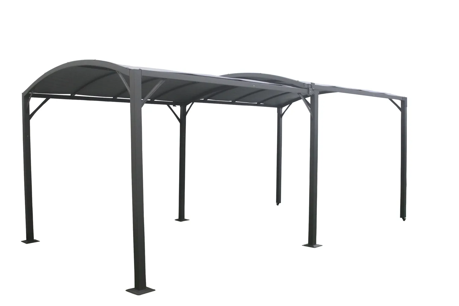 Giardini di Maggio Deluxe gazebo estensibile 3x3 acciaio grigio