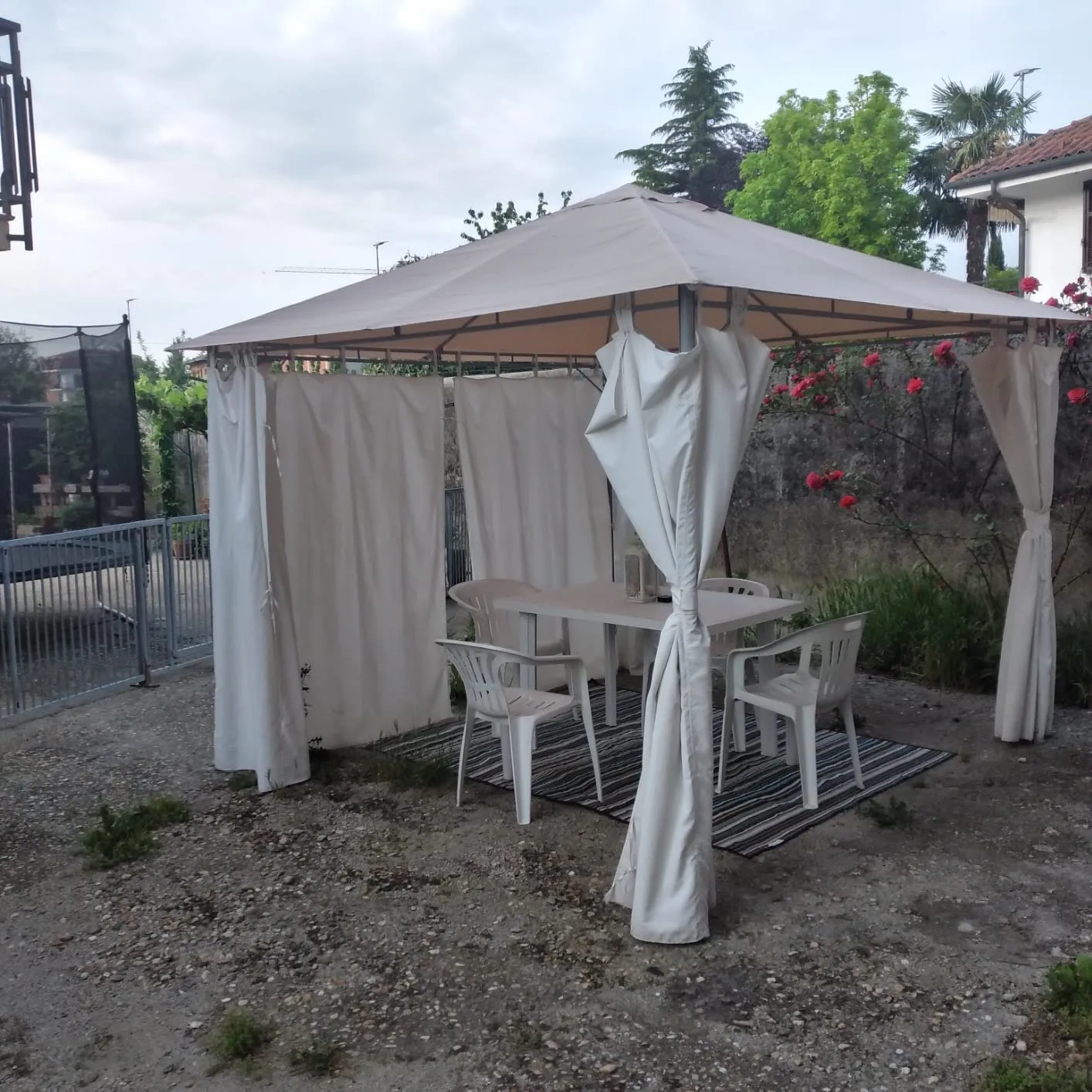 QUICK STAR tetto gazebo 3x3 m 297x297 cm beige ventilato